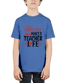 difference maker teacher life Style 120# - teacher - Youth Tee Unisex