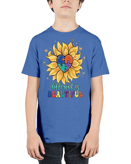 different is beautiful - autism - Youth Tee Unisex