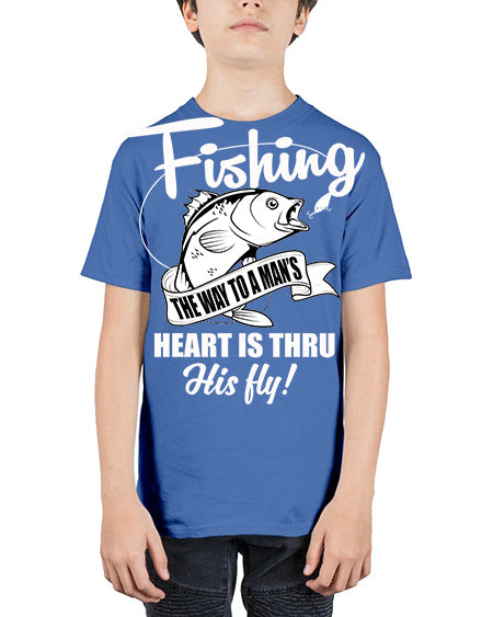 fishing 24# - shark-fish - Youth Tee Unisex