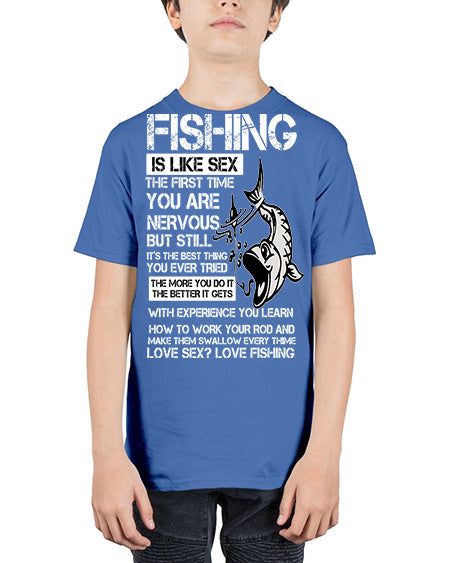 fishing 28# - shark-fish - Youth Tee Unisex
