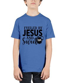 fueled by jesus and sweet tea 990# - tea - Youth Tee Unisex