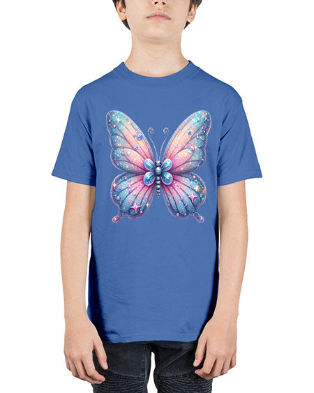 glitter butterfly 12# - butterfly - Youth Tee Unisex