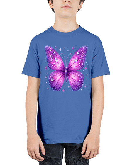 glitter butterfly 13# - butterfly - Youth Tee Unisex