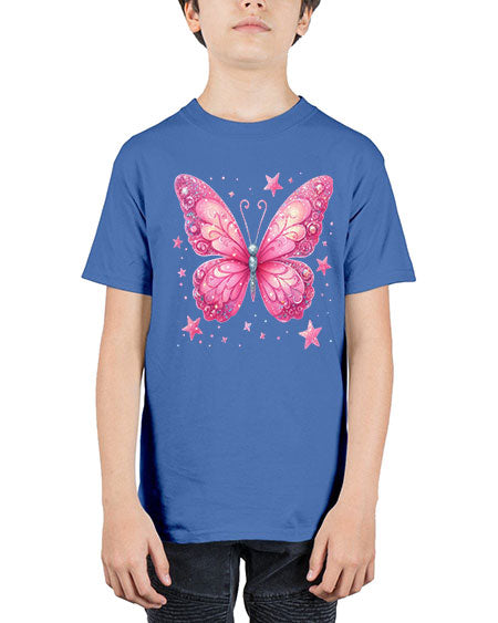 glitter butterfly 16# - butterfly - Youth Tee Unisex