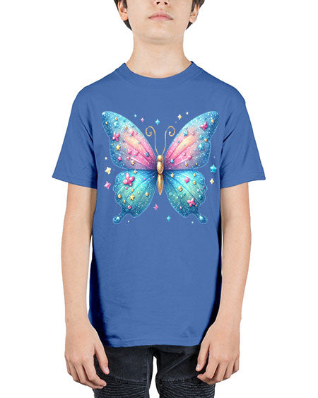 glitter butterfly 2# - butterfly - Youth Tee Unisex