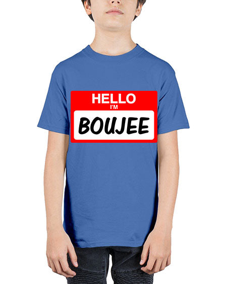 hello im boujee 131# - black words and phrases - Youth Tee Unisex