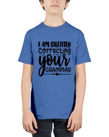 i am silently correcting your grammar 29# - sarcastic - Youth Tee Unisex