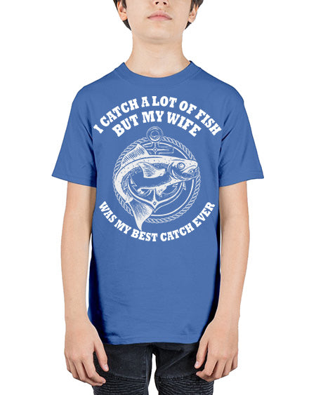 i catch a lot of fish 85# - shark-fish - Youth Tee Unisex