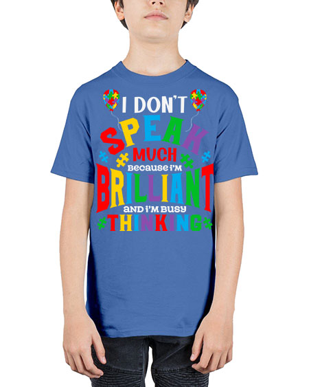 i dont speak much autism 91# - autism - Youth Tee Unisex