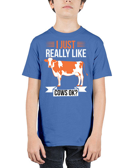 i just really like cows ok Style 3# - cow - Youth Tee Unisex