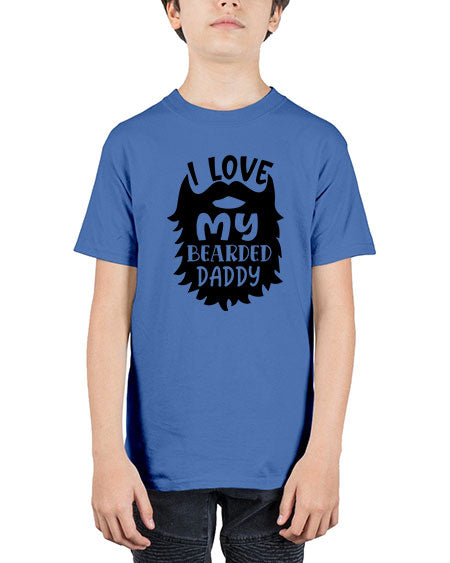i love my bearded daddy Style 103# - baby - Youth Tee Unisex