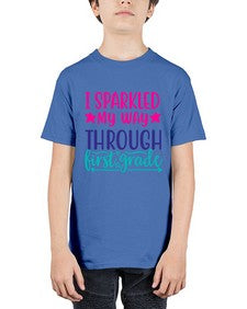 i sparkled my way through first grade 377# - first grade - Youth Tee Unisex
