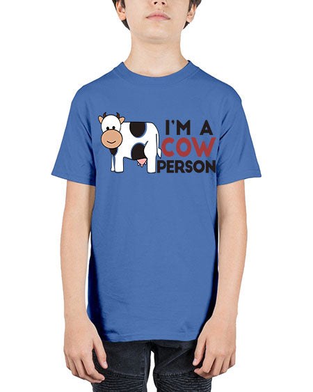 im a cow person - cow - Youth Tee Unisex