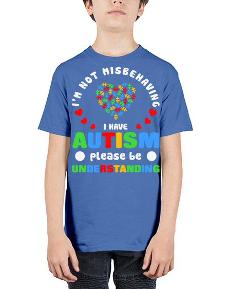 im not misbehaving i have 95# - autism - Youth Tee Unisex