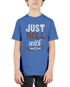 just roll with it 295# - cooking - Youth Tee Unisex