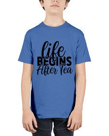 life begins after tea 1297# - tea - Youth Tee Unisex