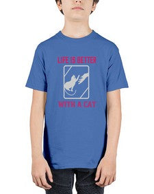 life is better with a cat Style 63# - cats - Youth Tee Unisex