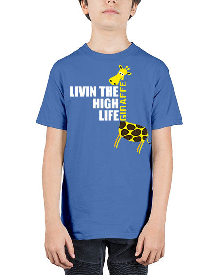 living the high life giraffe - giraffee - Youth Tee Unisex