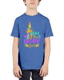 mom of the birthday girl 308# - unicorn - Youth Tee Unisex