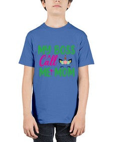 my boss call me mom 311# - unicorn - Youth Tee Unisex