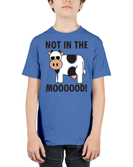 not in the mooood  - cow - Youth Tee Unisex