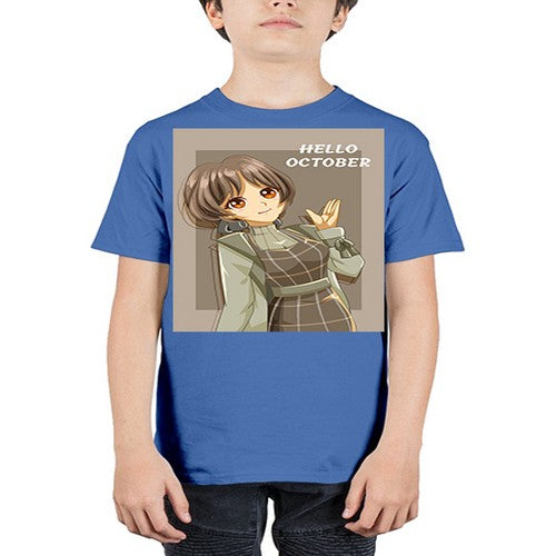 of beautiful girl in hello october 133# - anime - Youth Tee Unisex