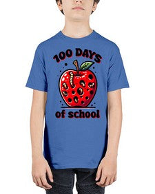 one hundred Days of School Apple 572# - one hundred days - Youth Tee Unisex