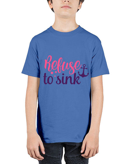 refuse to sink Style 4# - breast cancer - Youth Tee Unisex