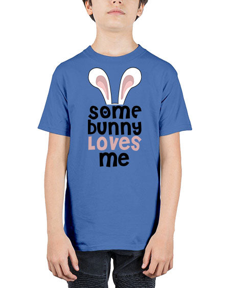 some bunny loves me - rabbit - Youth Tee Unisex