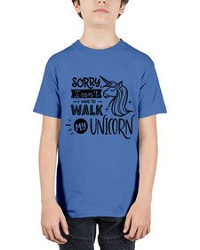 sorry i cant i have to walk black 406# - unicorn - Youth Tee Unisex