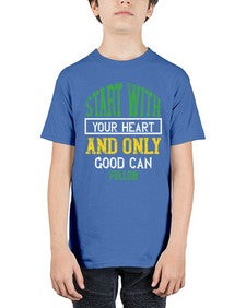 start with your heart and only good can follow 406# - vegan - Youth Tee Unisex