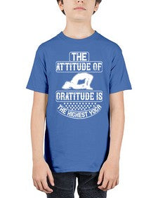 the attitude of gratitude is the highest yoga  544# - yoga - Youth Tee Unisex