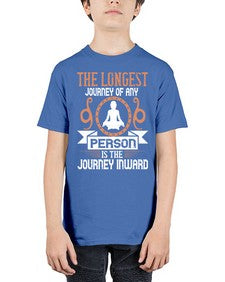 the longest journey of any person is the journey inward  550# - yoga - Youth Tee Unisex