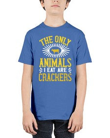 the only animals i eat are crackers 418# - vegan - Youth Tee Unisex