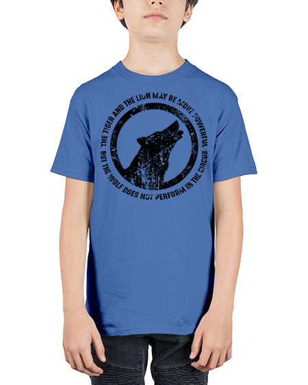 the tiger and the lion may be more powerful - wolf - Youth Tee Unisex