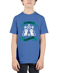 the world is my cats playground Style 119# - cats - Youth Tee Unisex