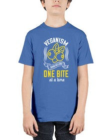 veganism saving millions one bite at a time 455# - vegan - Youth Tee Unisex