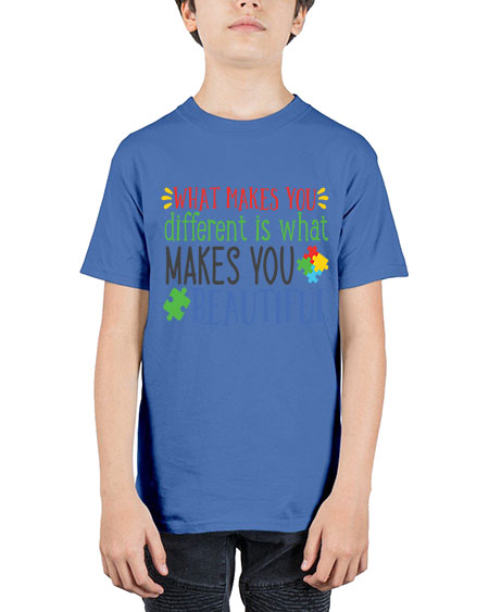 what makes you different is what makes you beautiful Style 3# - autism - Youth Tee Unisex