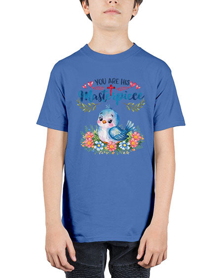 you are his masterpiece 85# - birds - Youth Tee Unisex
