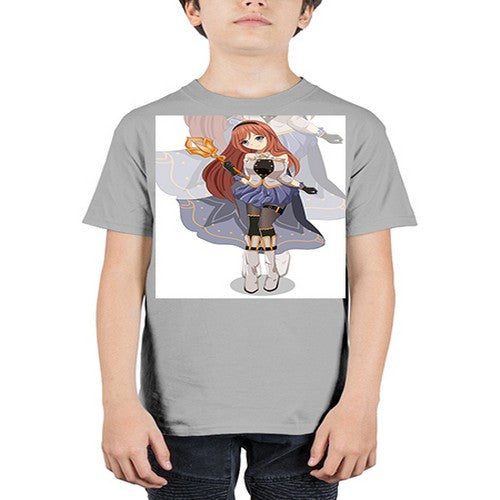 A beautiful girl with magic wand game 23# - anime - Youth Tee Unisex