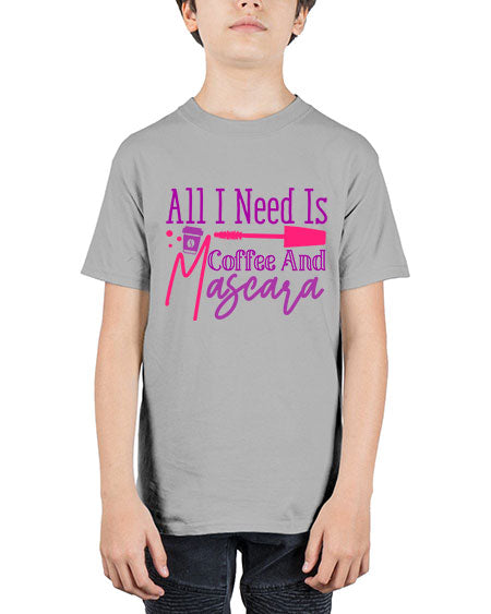 All I Need Is Coffee And Mascara Style 258# - beauty - fashion - Youth Tee Unisex