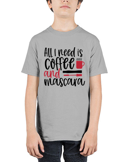 All I need is coffee and mascara design Style 259# - beauty - fashion - Youth Tee Unisex