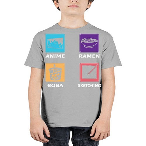 Anime Ramen Boba Sketching Anime 218# - anime - Youth Tee Unisex