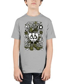 Army Skull Head 240# - skull and bones - Youth Tee Unisex