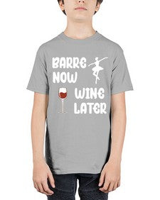 Barre now wine later pilates ballet 80# - ballet - Youth Tee Unisex