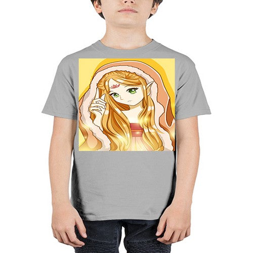 Beautiful and cute fairy queen with long yellow hair 70# - anime - Youth Tee Unisex