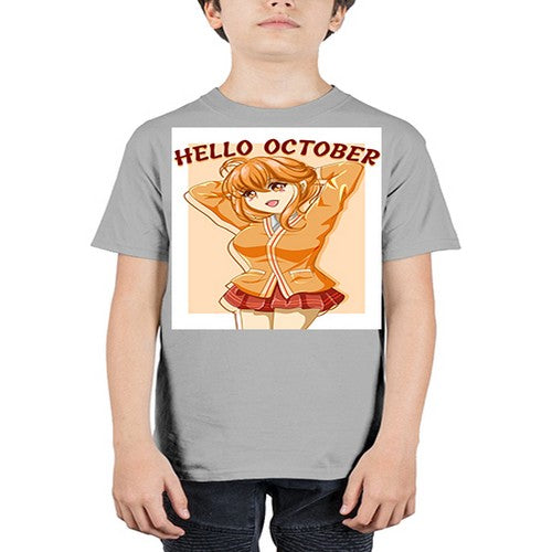 Beautiful and cute teenager girl in hello october 85# - anime - Youth Tee Unisex