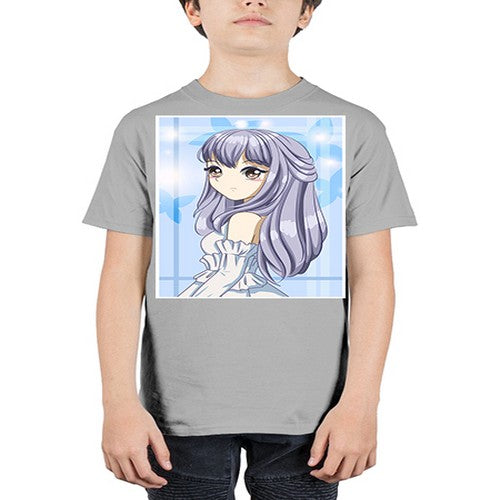 Beautiful and pretty princess silver hair 77# - anime - Youth Tee Unisex