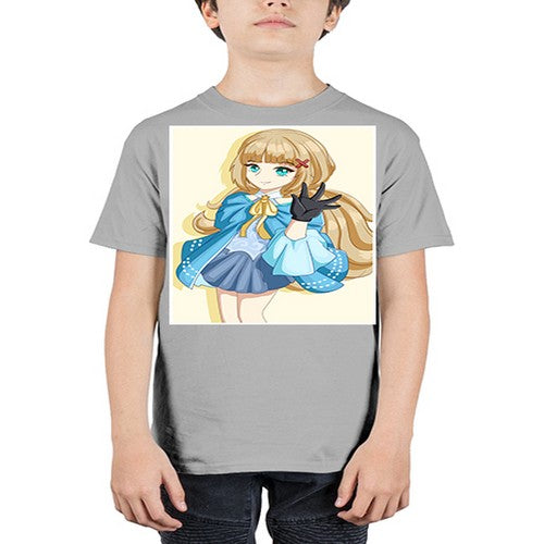 Beautiful princess long hair with blue costume 62# - anime - Youth Tee Unisex