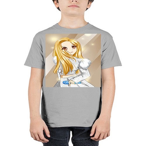 Beautiful singer girl with white dress 182# - anime - Youth Tee Unisex
